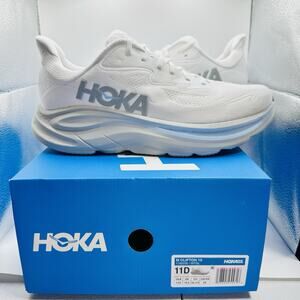 Size 11 - Hoka One One Clifton 10 White Glacier Blue